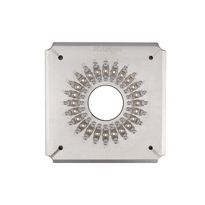 24-Port Fiber Optic Polishing Jig με κάλυμμα σιδηροτροχίου 2,5 mm και ανοξείδωτο χάλυβα S136 κατασκευή για χρήση FTTH
