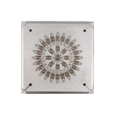 24-Port Fiber Optic Polishing Jig με κάλυμμα σιδηροτροχίου 2,5 mm και ανοξείδωτο χάλυβα S136 κατασκευή για χρήση FTTH