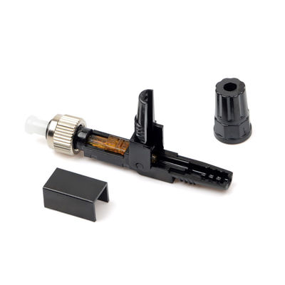 Μαύρος ενσωματωμένος Ftth Singlemode γρήγορος συνδετήρας συνδετήρων καλωδίων οπτικών ινών