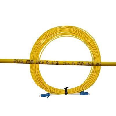 LC καλώδιο 0.9mm/2.0mm/3.0mm δικτύων σκοινιού μπαλωμάτων οπτικών ινών UPC SM καλή ανταλλαξιμότητα